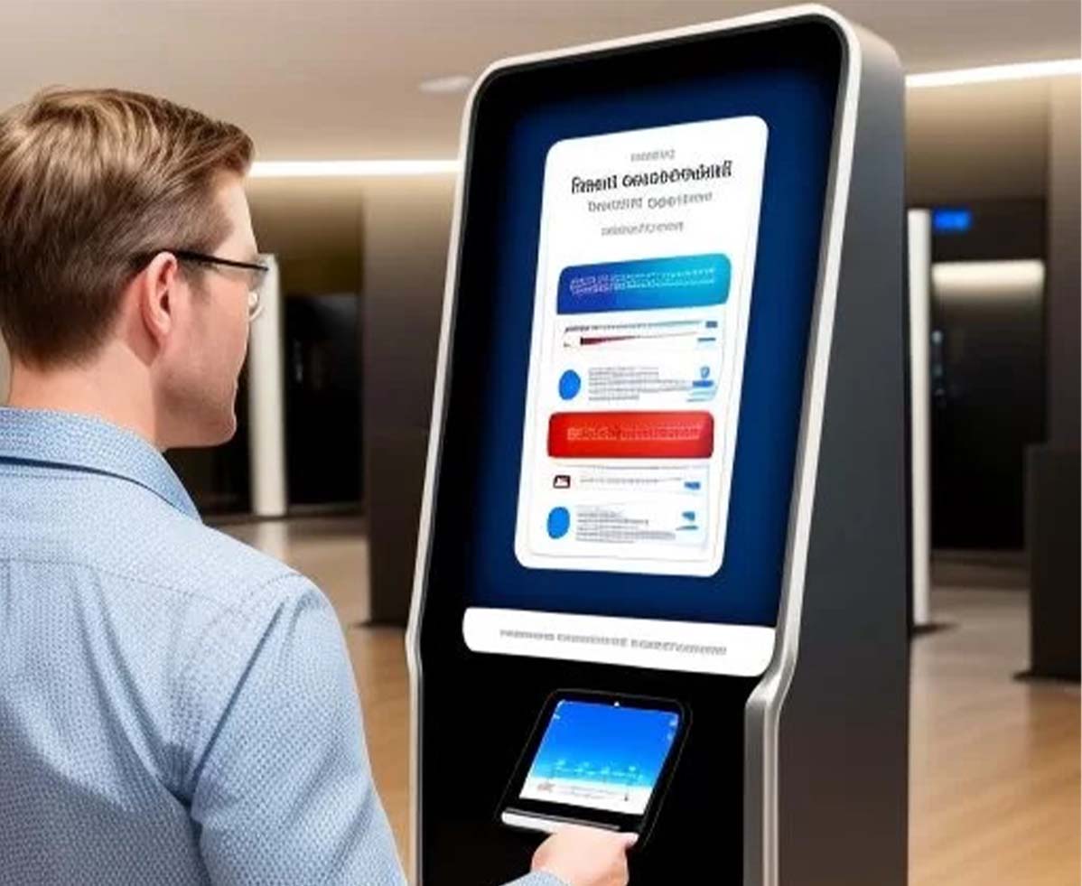 borne interactive pour collecter les informations