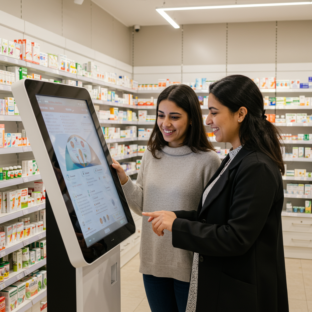 Borne tactile pour évaluation de la satisfaction patient