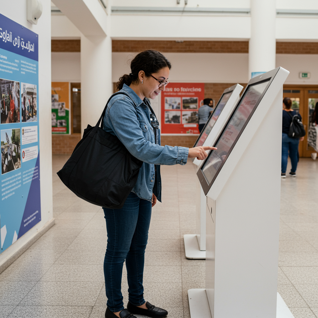 Borne tactile pour gestion des inscriptions universitaires