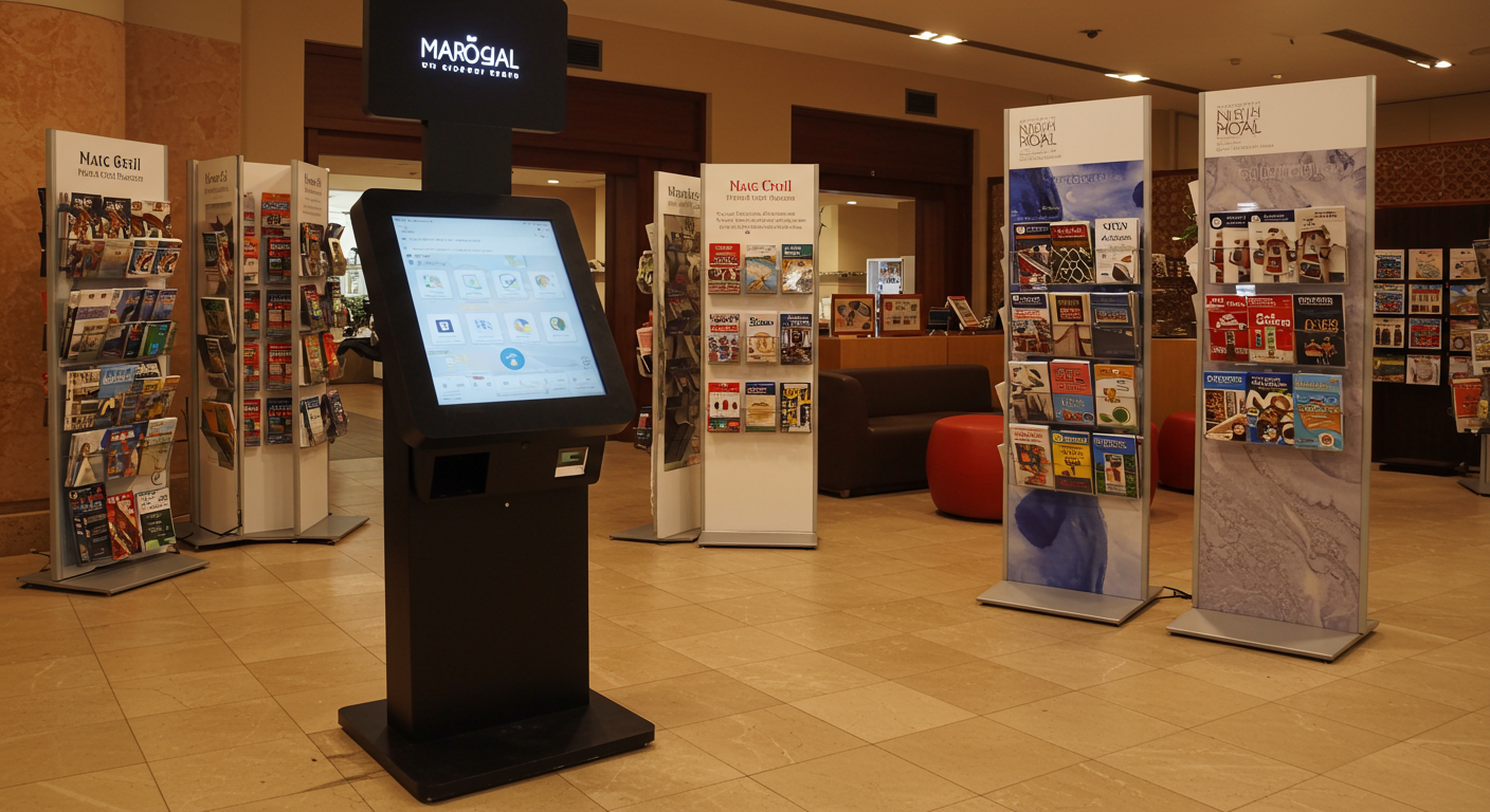 Borne tactile pour informations touristiques
