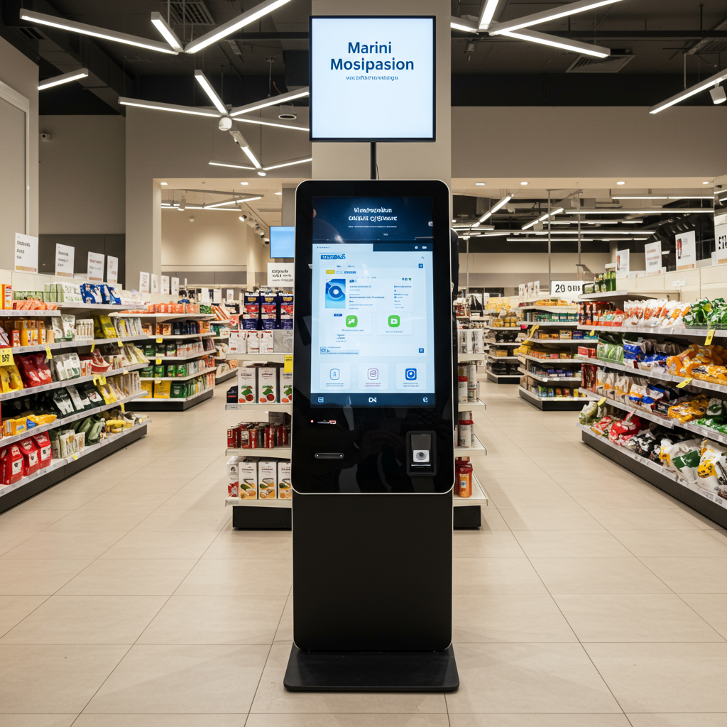 Borne tactile moderne pour entreprise