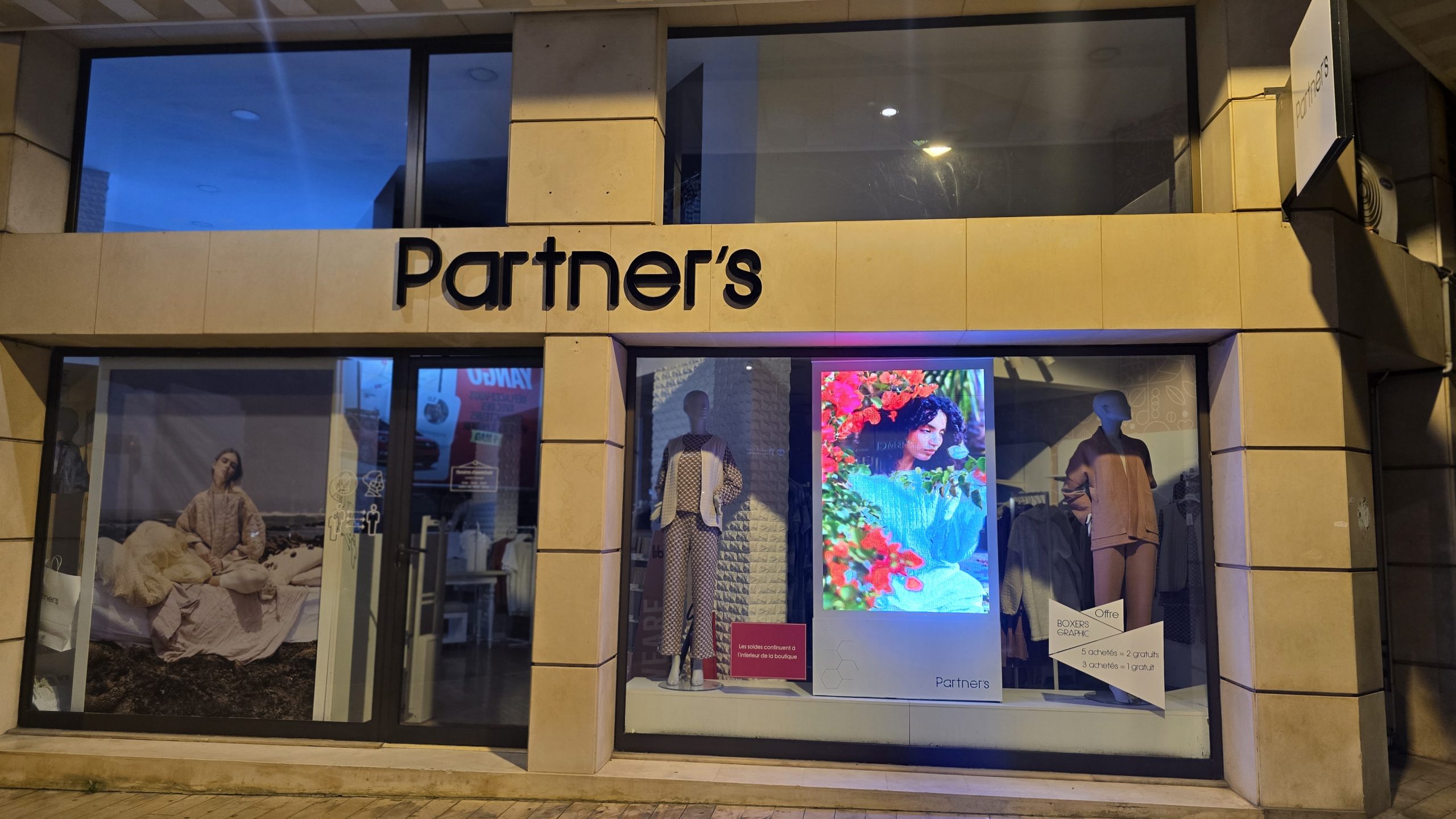 Ecran vitrine partner's