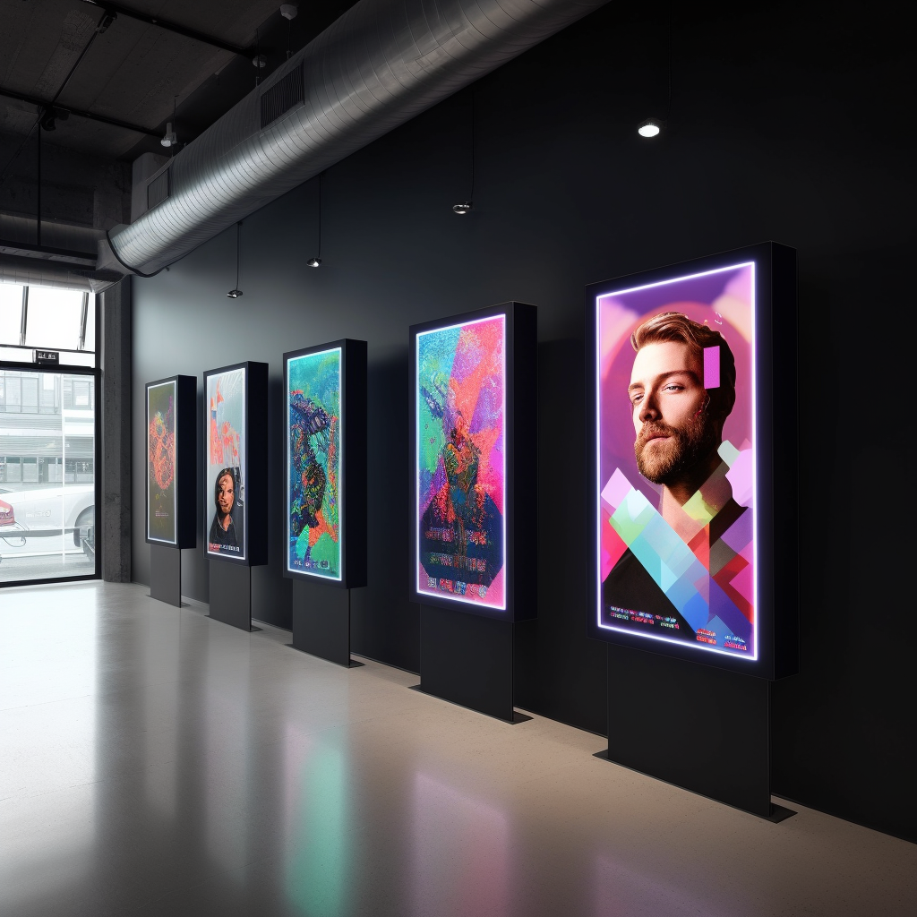Revendeurs 30 Rich Archer a photograph of 5 digital signs hanging on a wall p 60a6e26c c63e 45bc b5ef 4c1082e89b6c