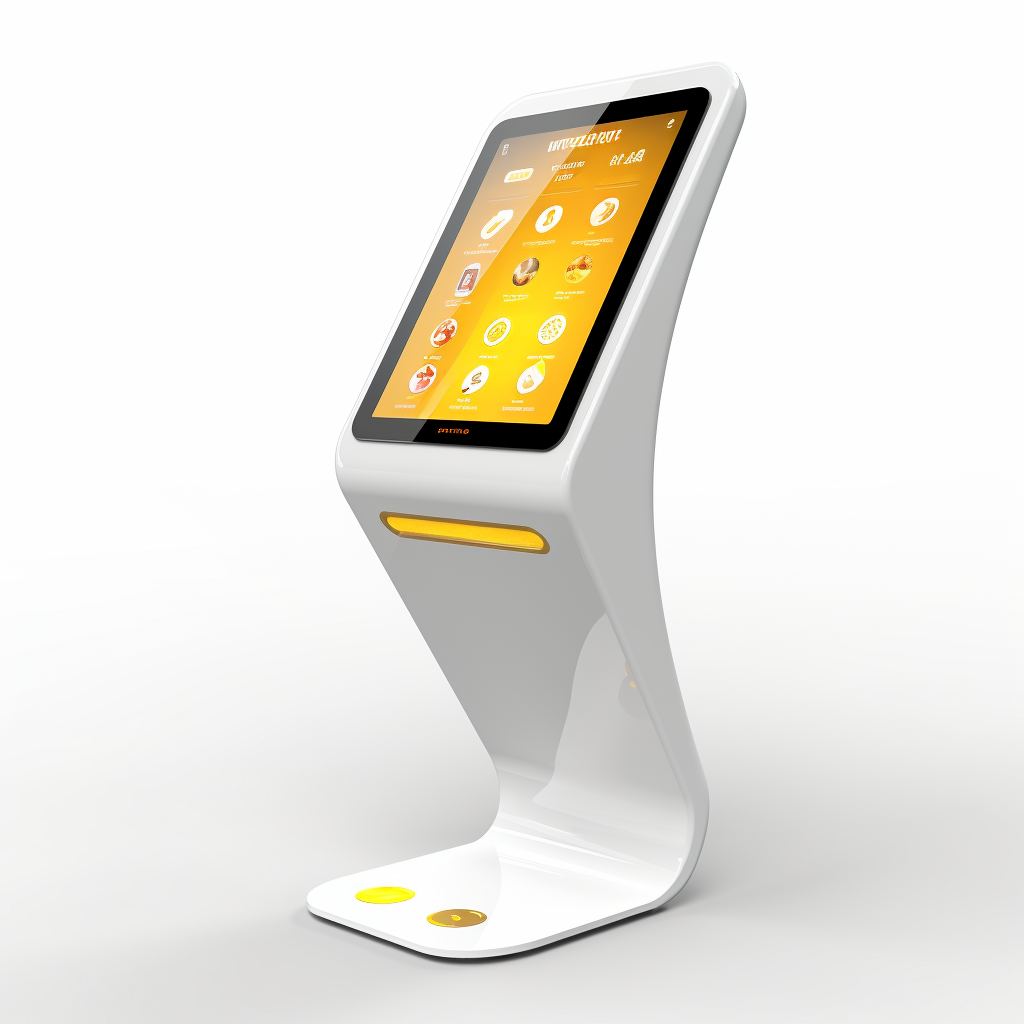 mabornemid white color Floor stand touch screen surrounded by y b9990033 4f86 42b3 9579 d5d1c44ab99e