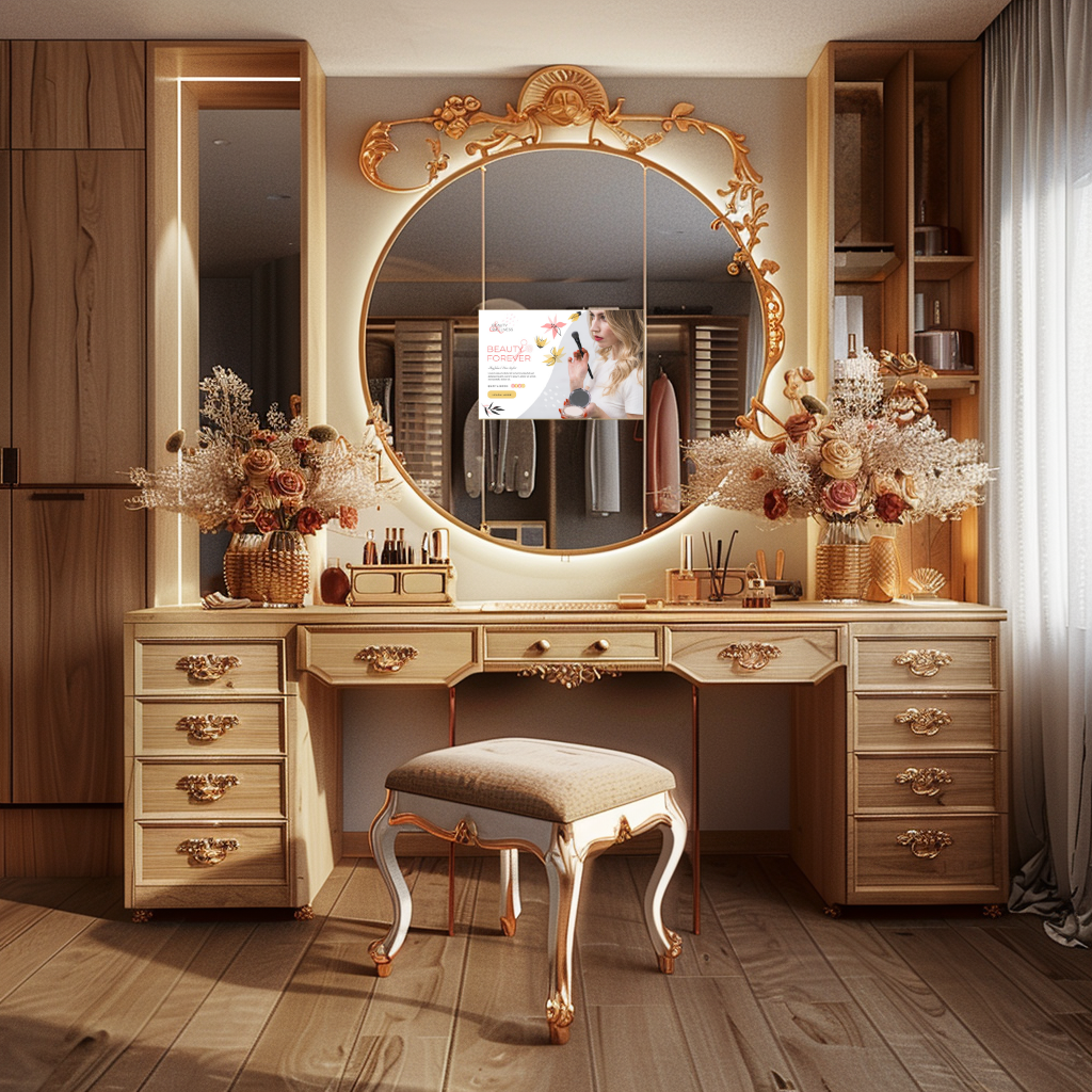 commode de Femme avec Miroir Intelligent