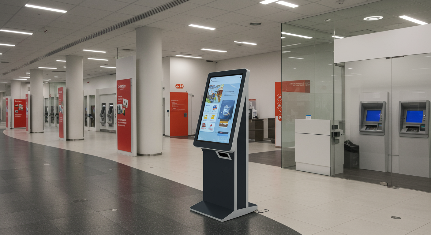 Borne interactive pour conseil bancaire autonome Borne interactive pour conseil bancaire autonome