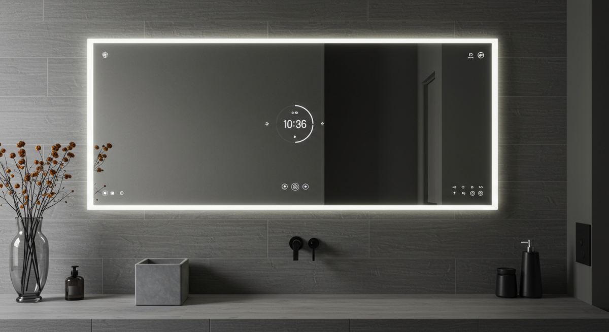 Miroir tactile intelligent avec écran intégré Miroir tactile intelligent avec écran intégré