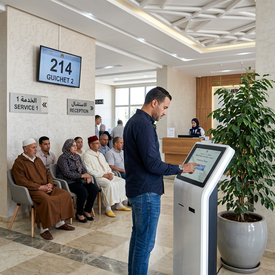 Gestion de file d'attente Maroc Maborne