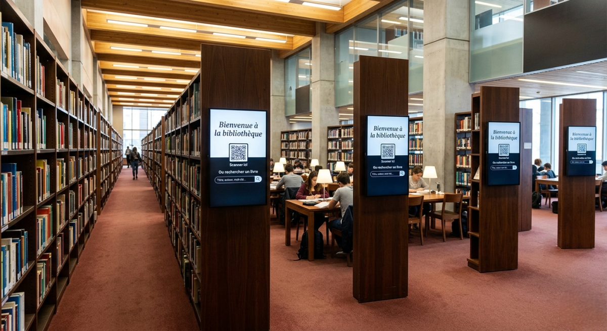 Interface de recherche intelligente permettant de localiser rapidement un livre en bibliothèque
