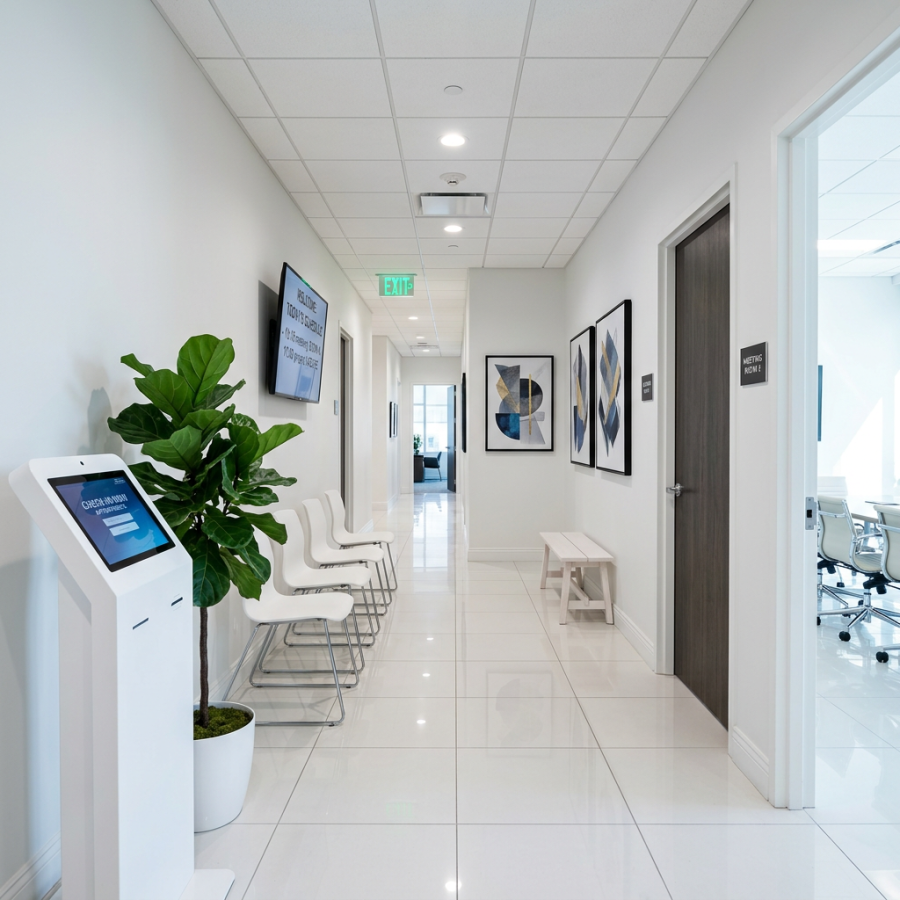 Système de gestion des patients avec borne tactile d'accueil