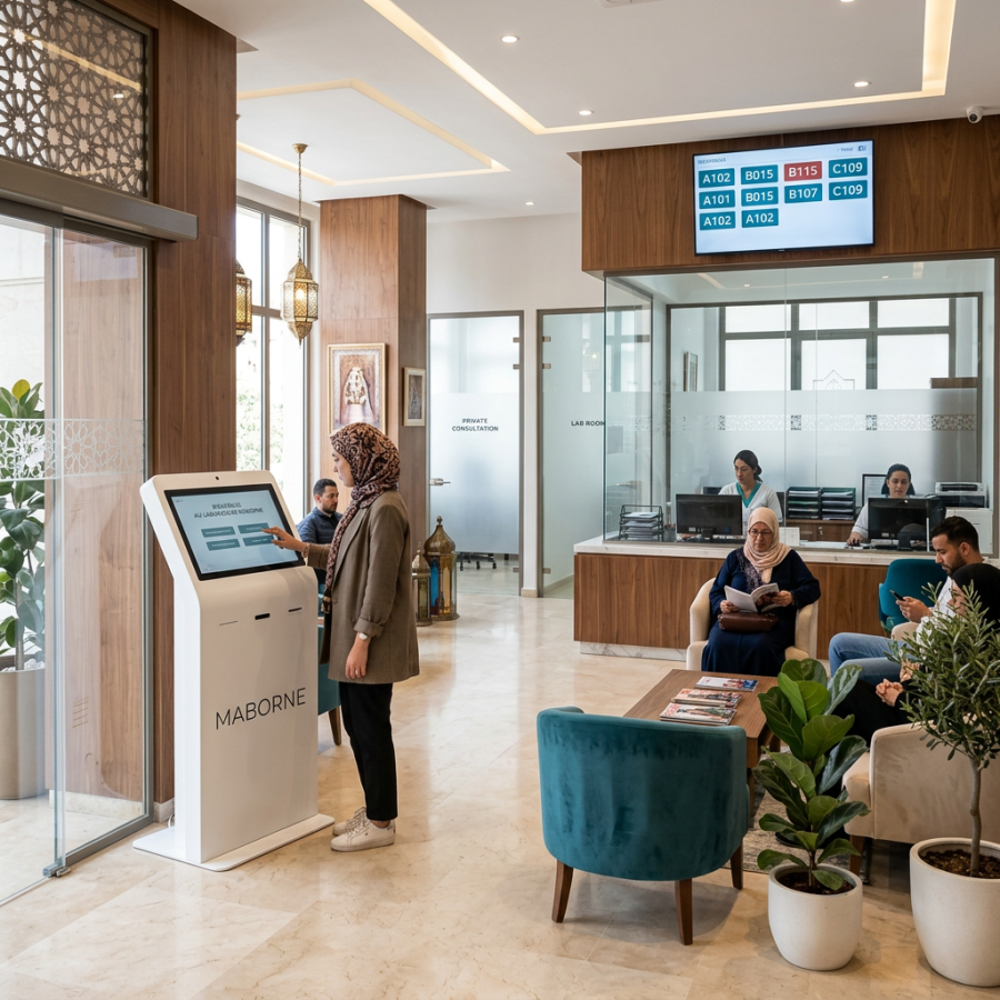Système de ticketing avec borne tactile pour entreprises au Maroc