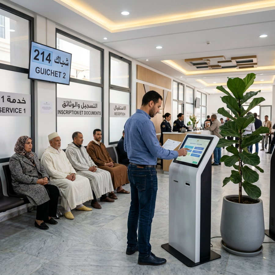 Système digital de gestion des files d'attente