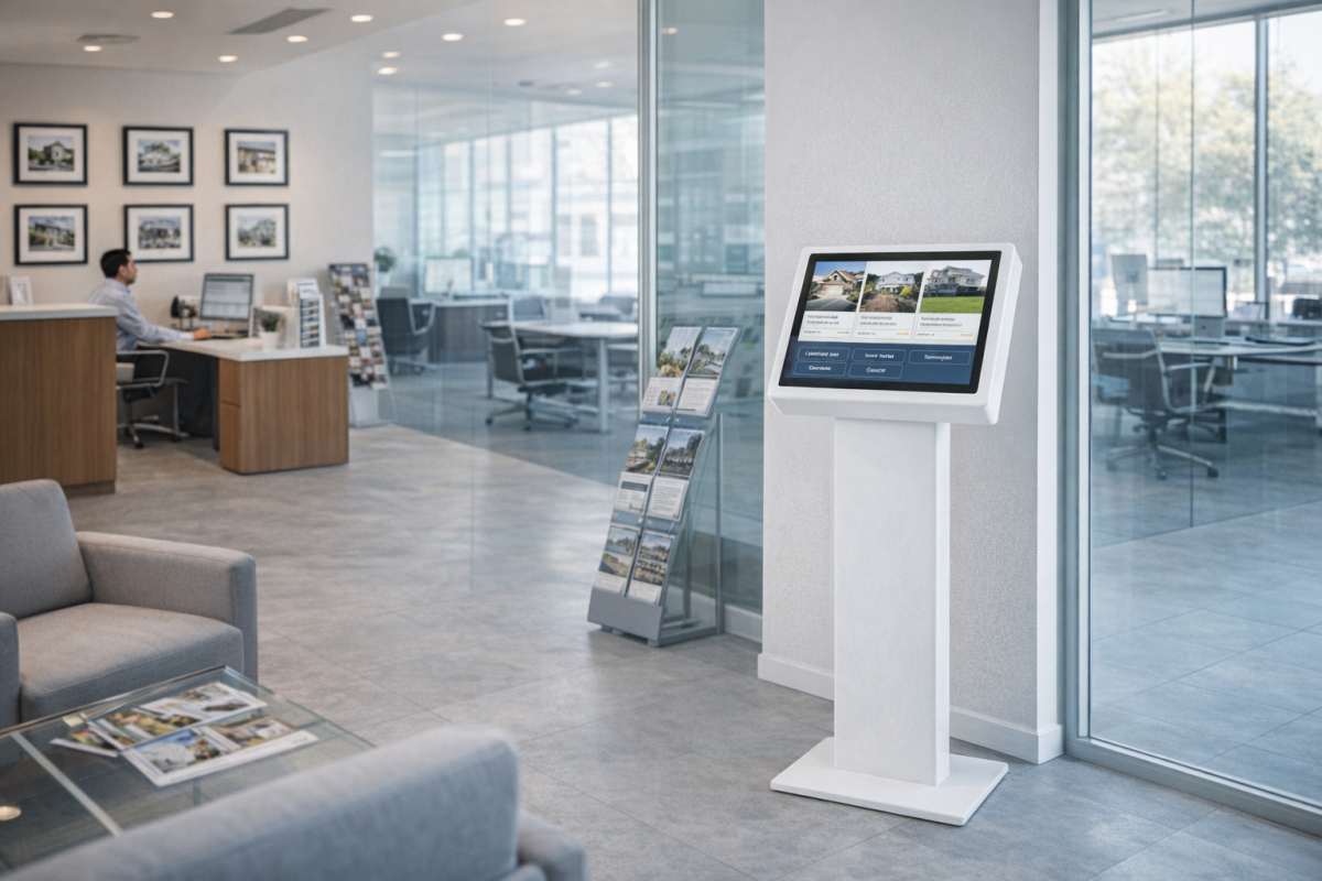 pupitre tactile secteur immobilier