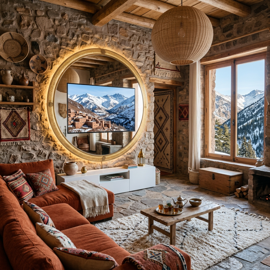 TV miroir haut de gamme Maborne avec affichage 4K