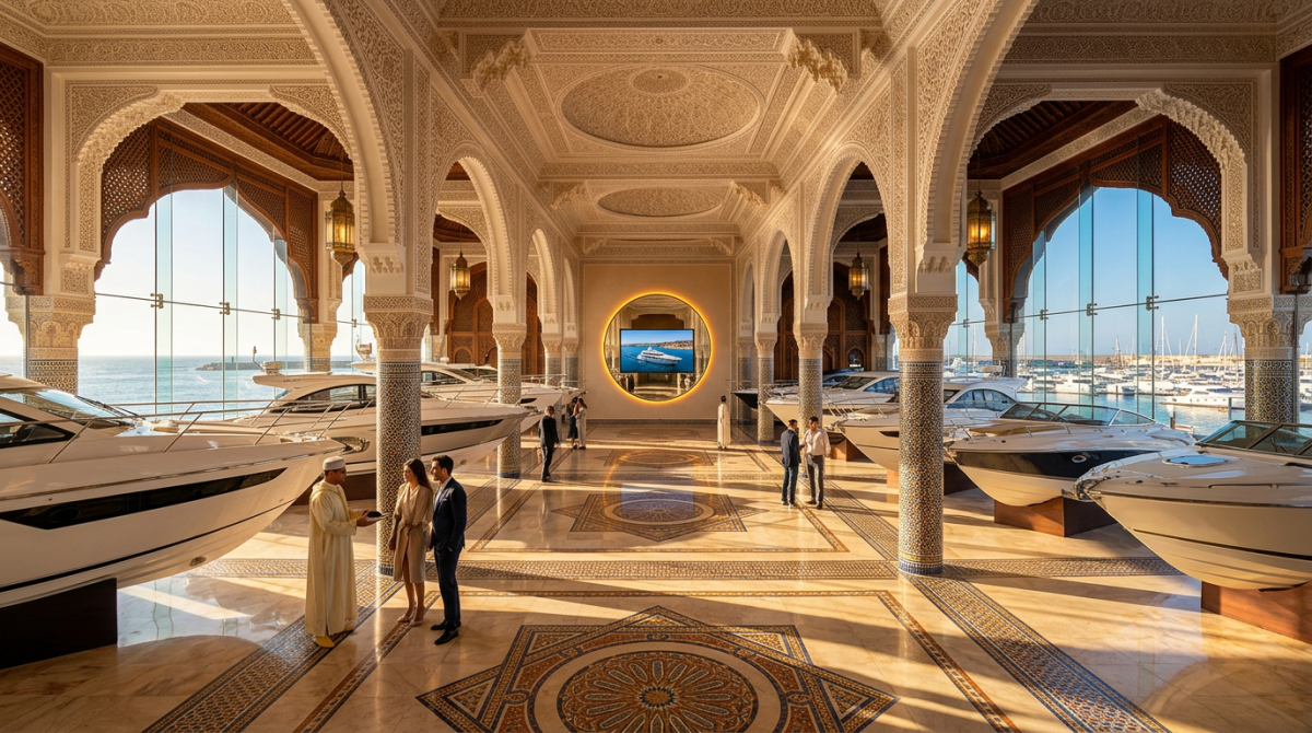 tv miroir luxury Moroccan yacht