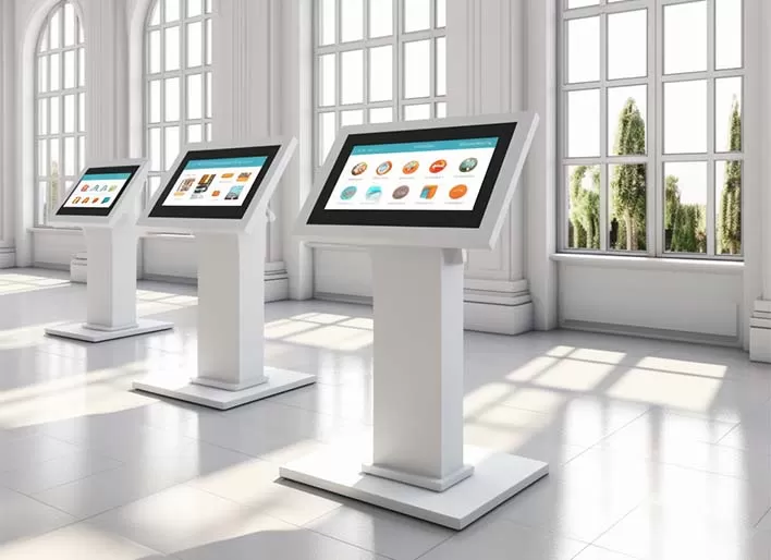 pupitre-collecte-informations Phildrink 2 PLV Brokers White Touch Terminals In A Large Recept B020eba6 3317 4f90 9a5d 69c83328d41a