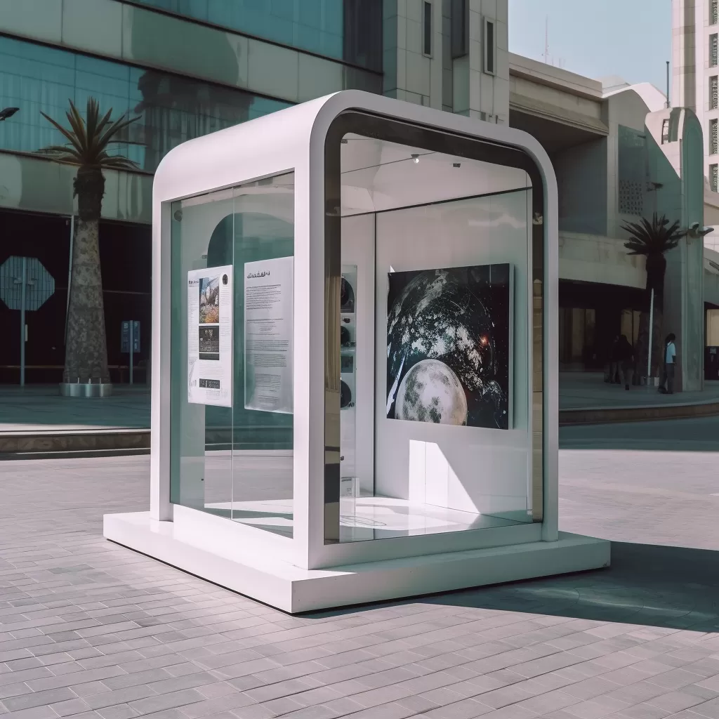 Cabine Acoustique 2 Hadaf an ultra realistic glossy unique information stand in fro f7bf50cc d695 42c6 877c 2d7b99a73d9b