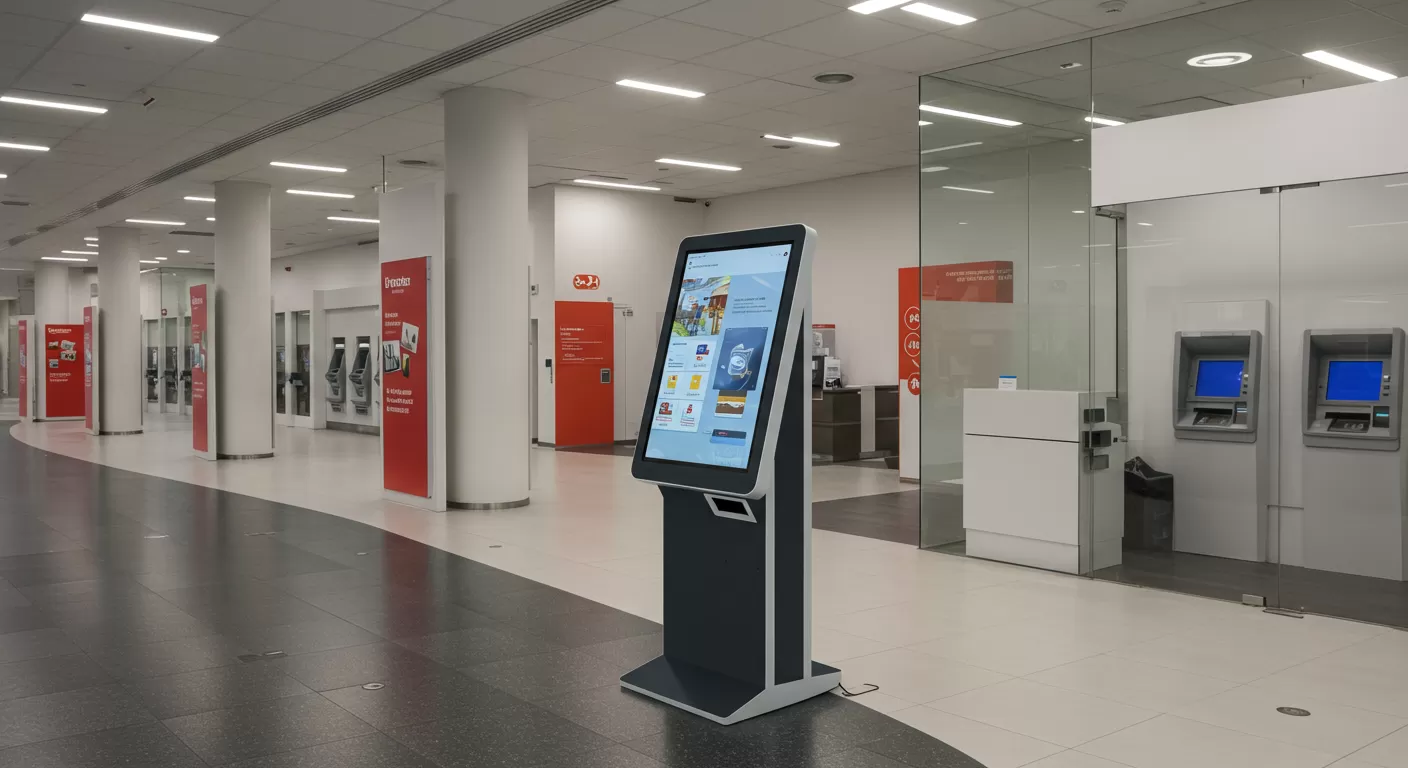 Borne interactive pour conseil bancaire autonome Borne interactive pour conseil bancaire autonome