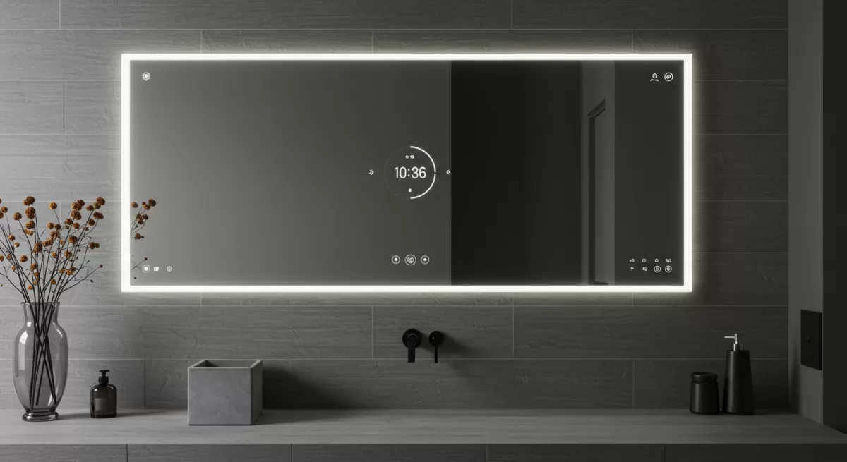 Miroir tactile intelligent avec écran intégré Miroir tactile intelligent avec écran intégré